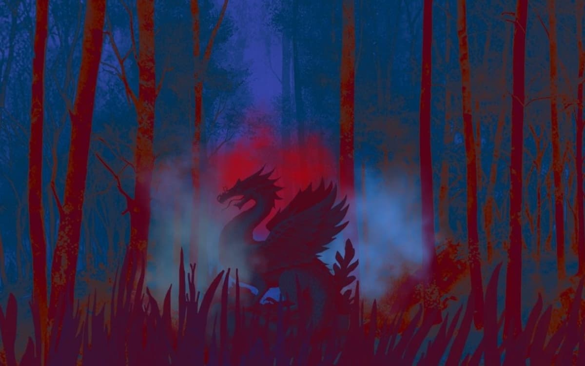 森林中的一条龙