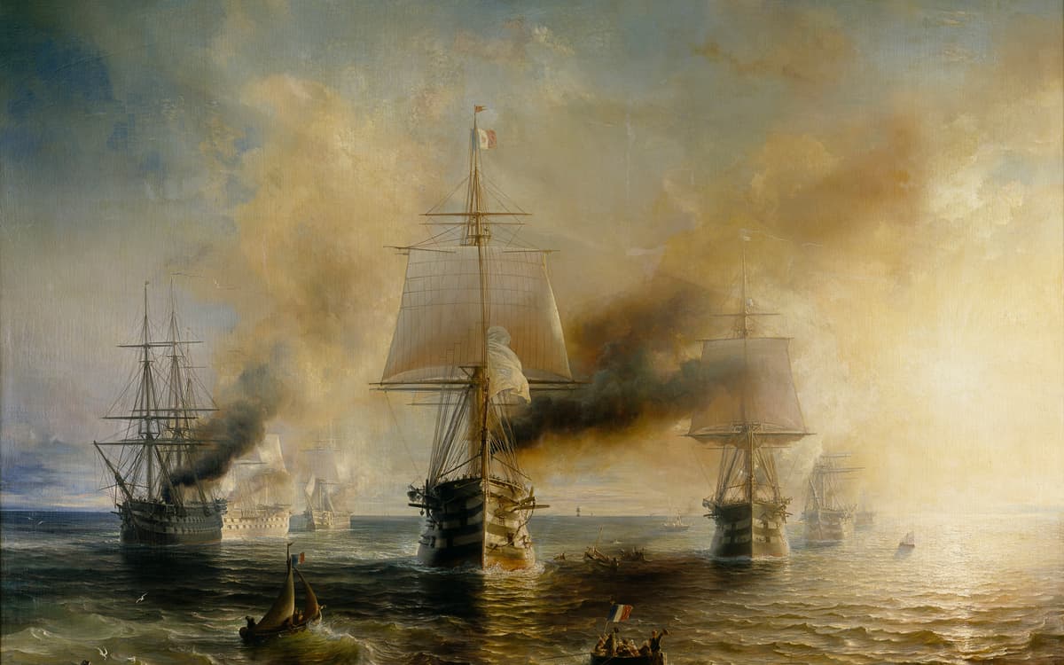 1858年法国舰队从瑟堡驶往布雷斯特 – 泰奥多尔·古丹