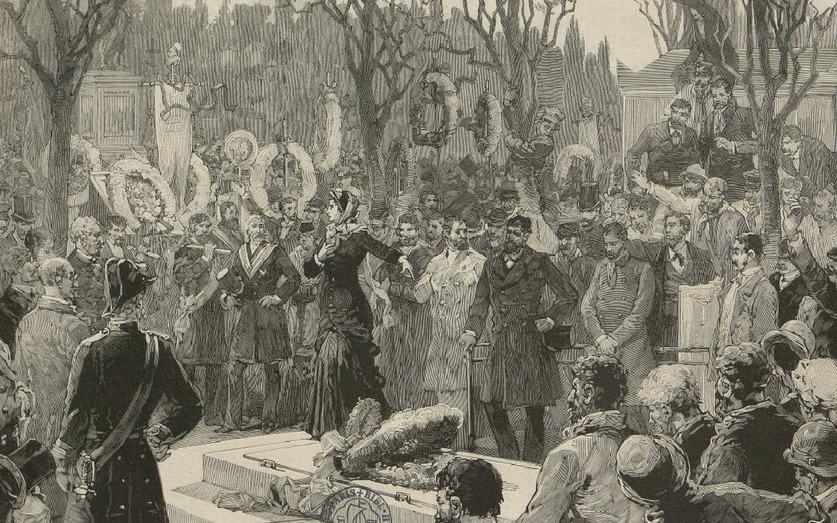 布朗基在拉雪兹神父公墓的葬礼