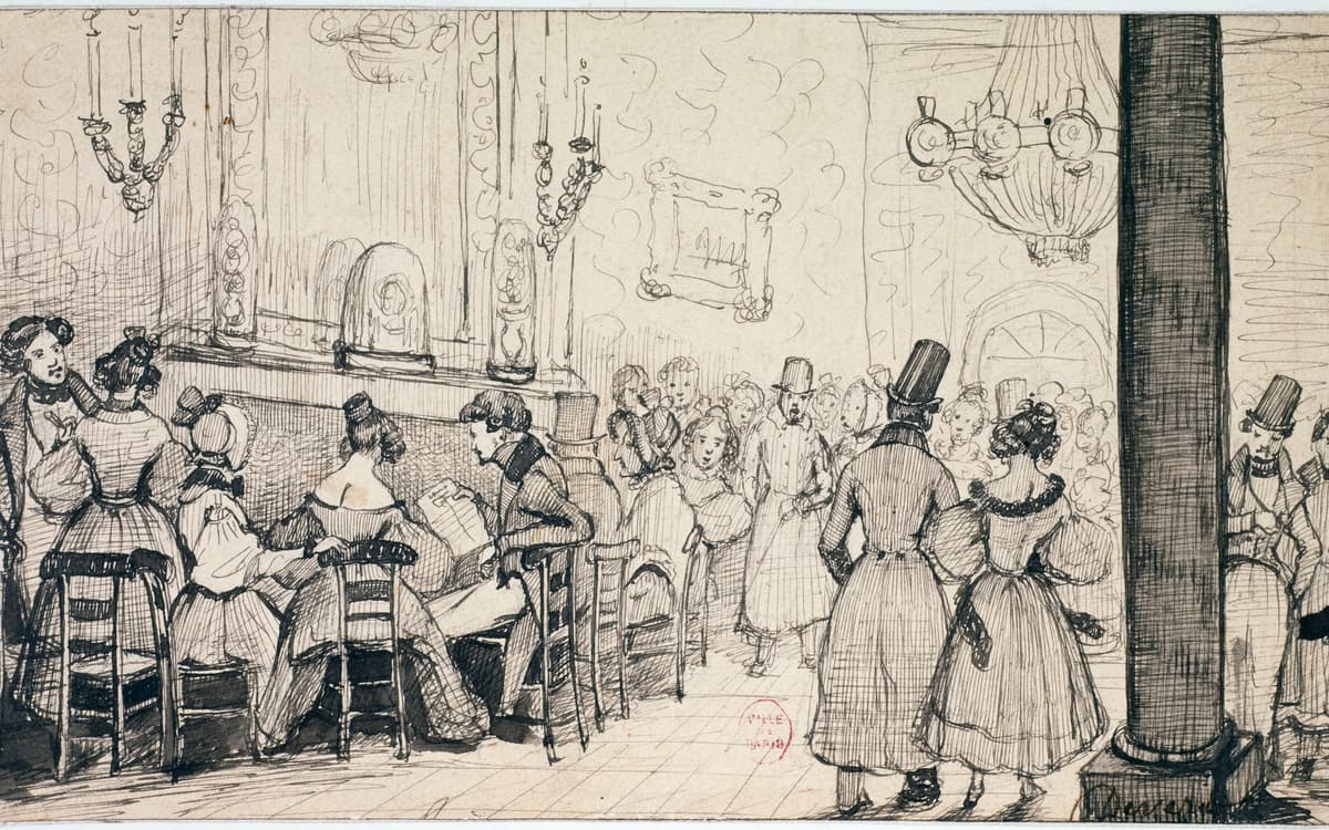 阿希尔·德维利亚,《沙龙场景》,卡纳瓦莱博物馆